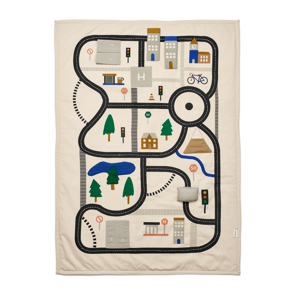 Liewood Adonna Activity Blanket | Road Map /Sandy