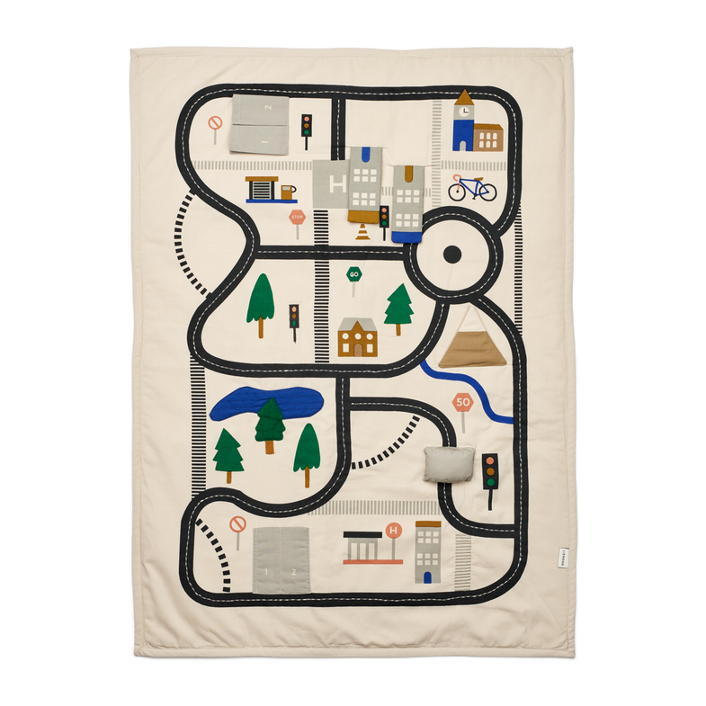 Liewood Adonna Activity Blanket | Road Map /Sandy