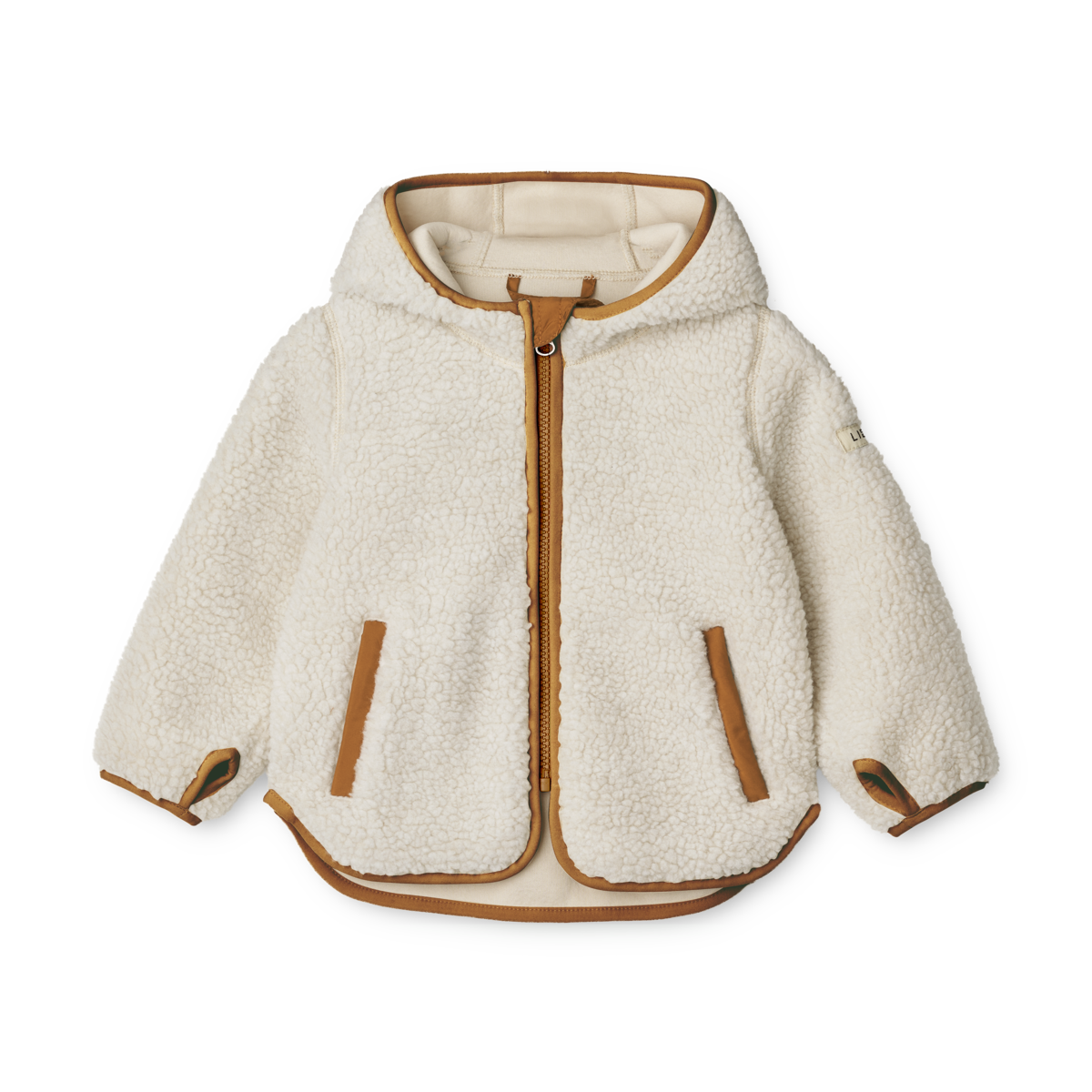 Liewood Mara Pile Jacket With Ears | Sandy /golden caramel mix