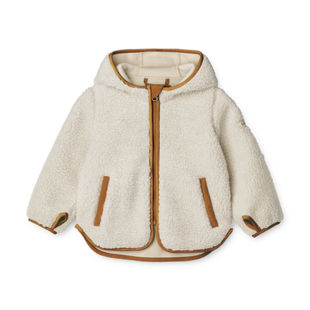 Liewood Mara Pile Jacket With Ears | Sandy /golden caramel mix