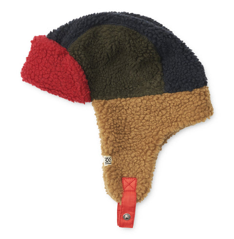 Liewood Bravo Pile Hat Winter hat | Army Brown /Multi Mix