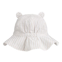 Liewood Amelia Seersucker Sun hat with Ears | Y /D Stripes Crisp White /Sandy