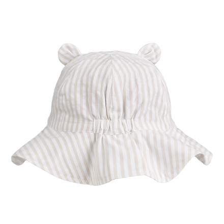 Liewood Amelia Seersucker Sun hat with Ears | Y /D Stripes Crisp White /Sandy