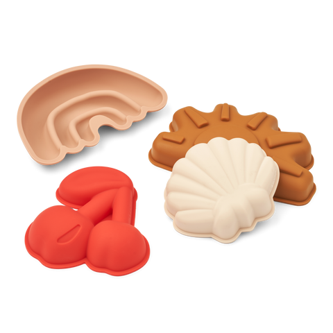 Liewood Gill Cherry sand shapes 4-pack | Cherries /Apple Blossom