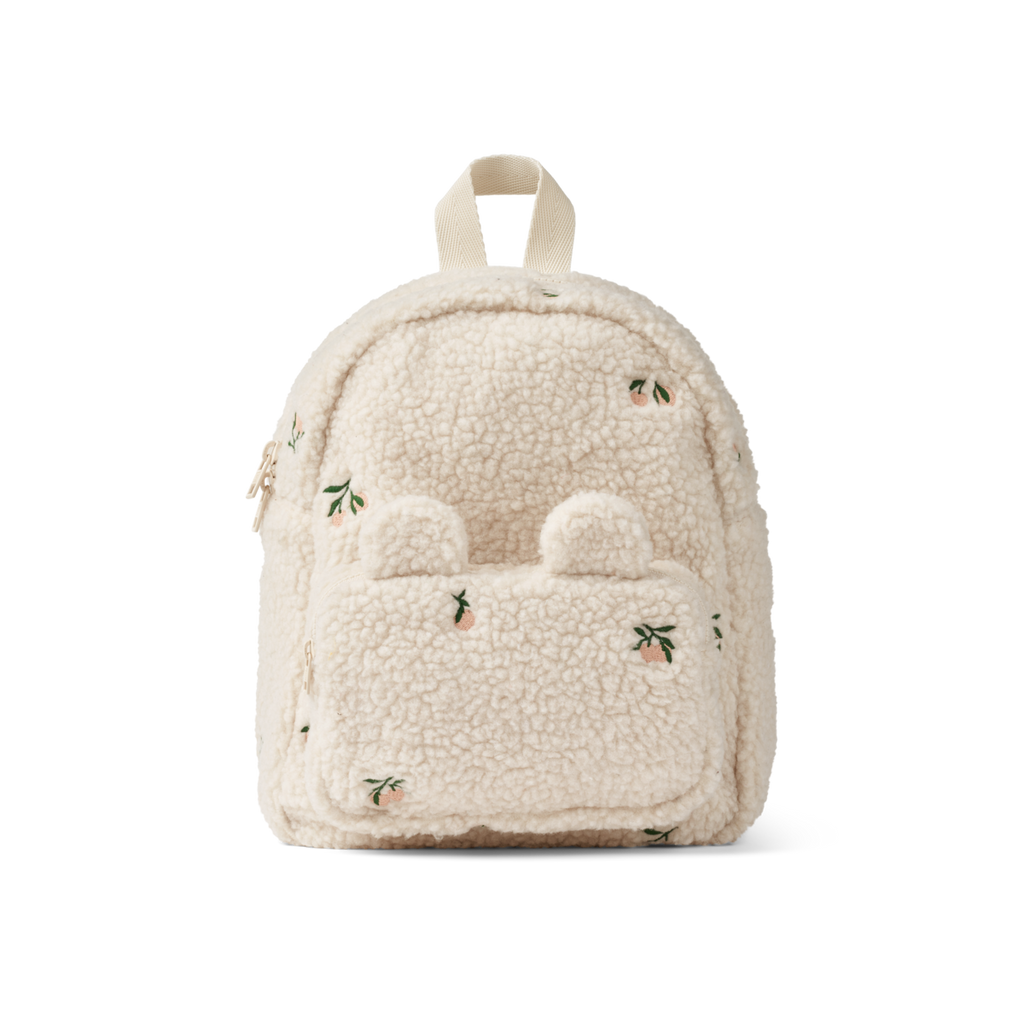 Liewood Allan Pile Embroidery Backpack With Ears | Peach /Sandy Embroidery