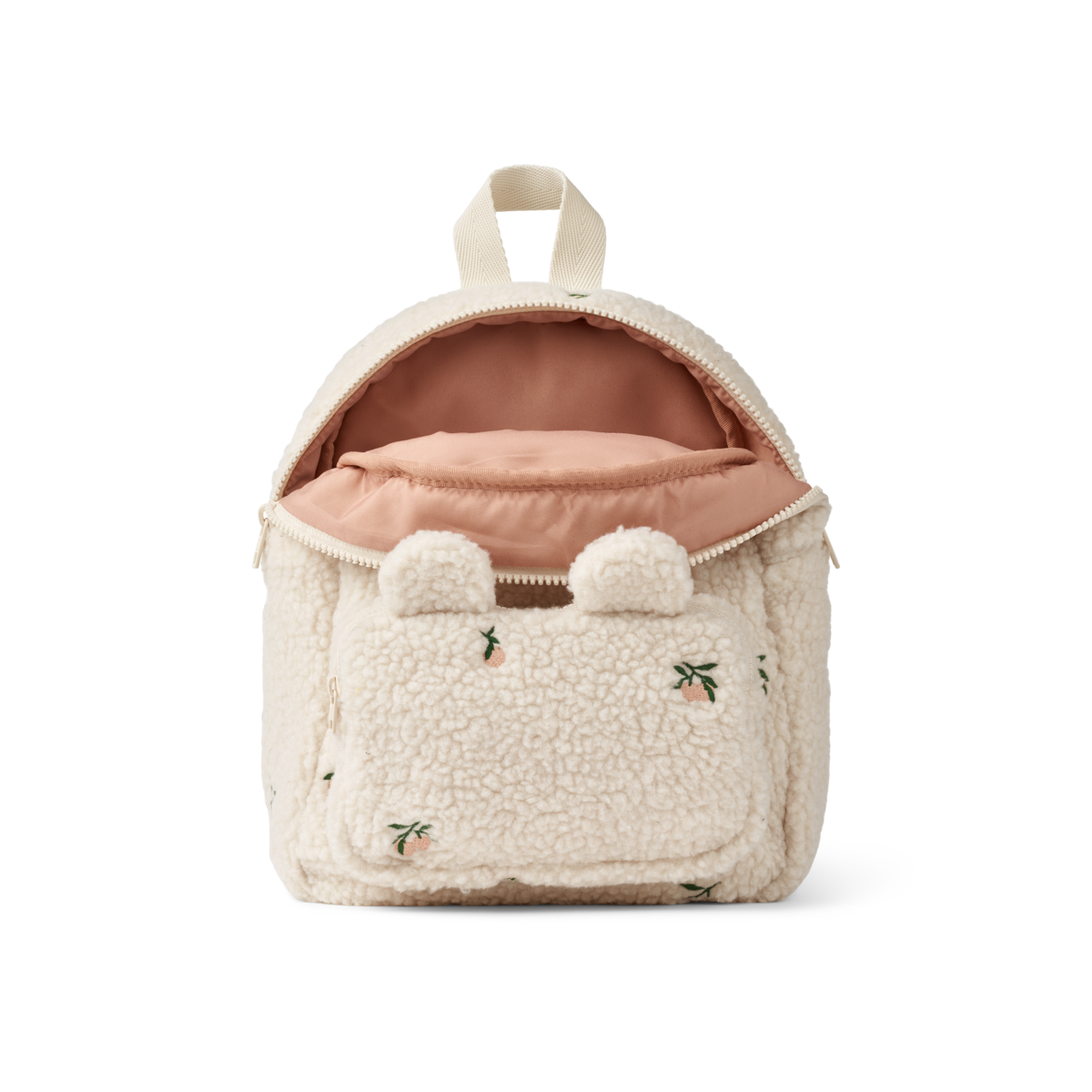 Liewood Allan Pile Embroidery Backpack With Ears | Peach /Sandy Embroidery