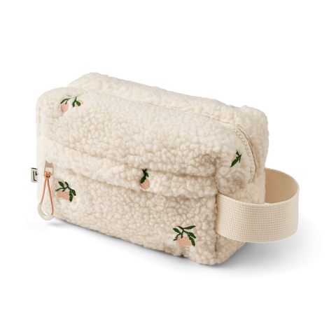 Liewood Trine Pile toilet bag Embroidery | Peach /Sandy Embroidery