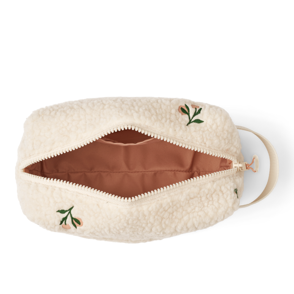 Liewood Trine Pile toilet bag Embroidery | Peach /Sandy Embroidery