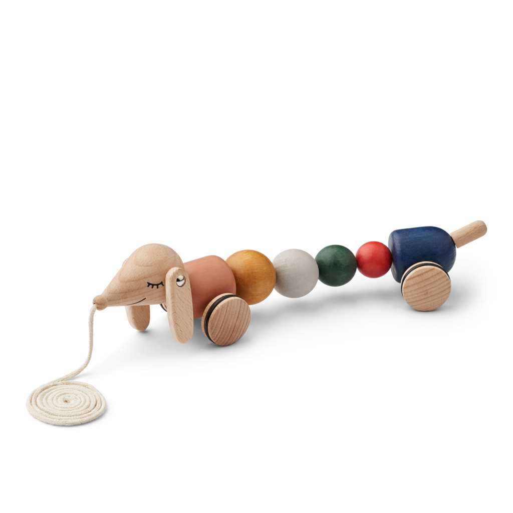 Liewood Barthes Pull Toy | Golden caramel multi mix