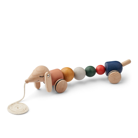 Liewood Barthes Pull Toy | Golden caramel multi mix