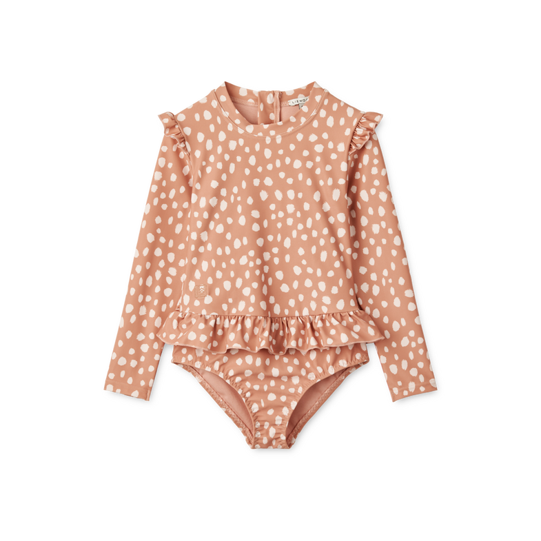 Liewood Sille Swimsuit with Longsleeves | Leo Spots /Tuscany Rose