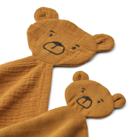 Liewood Alya Bear Cuddle Cloth Set | Golden caramel