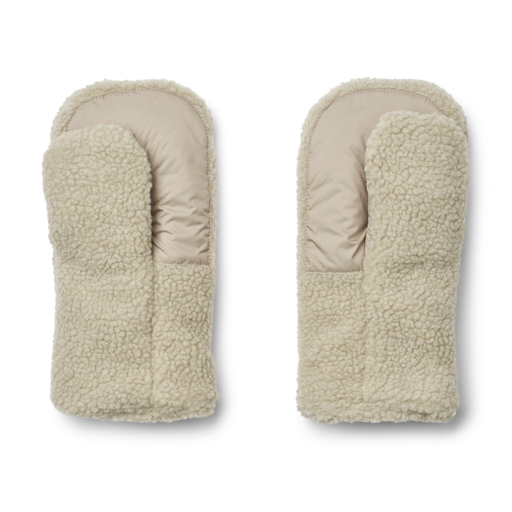 Liewood Veronika Adult Pile Buggy Mittens| Fog