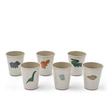 Liewood Lana Party Cups 6-Pack | Dinosaurs /Fog