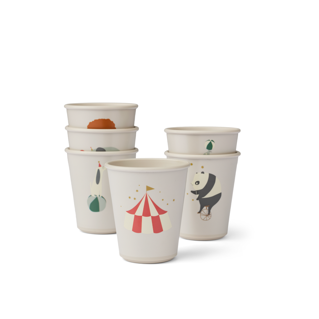 Liewood Lana Party Cups 6-Pack | Circus /Sandy