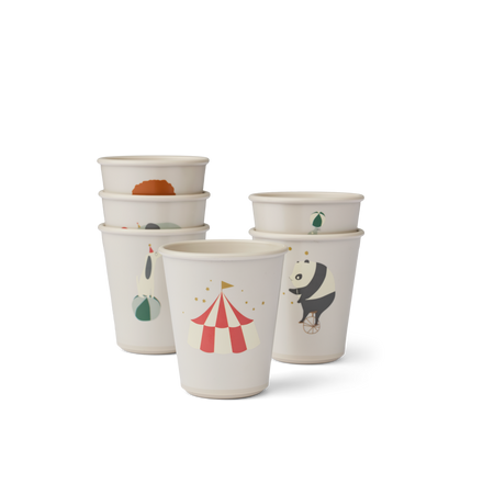 Liewood Lana Party Cups 6-Pack | Circus /Sandy