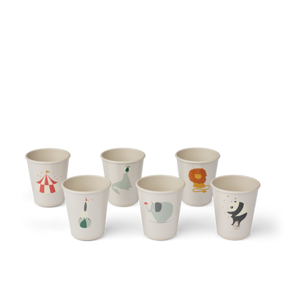 Liewood Lana Party Cups 6-Pack | Circus /Sandy