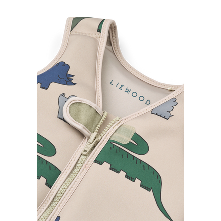 Liewood Dove Life Jacket | Dinosaurs /Fog