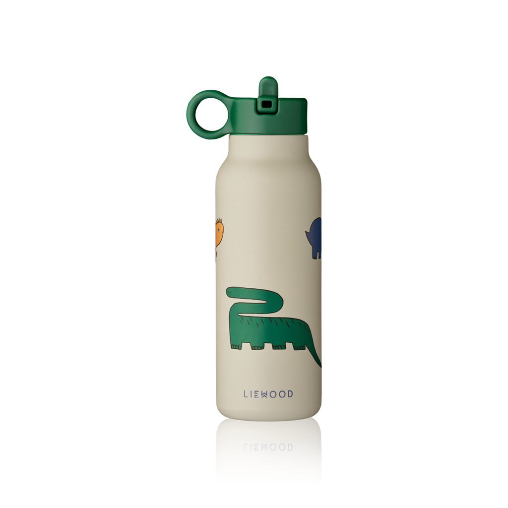 Liewood Falk Drinking Bottle 350 ml | Dinosaurs /Fog