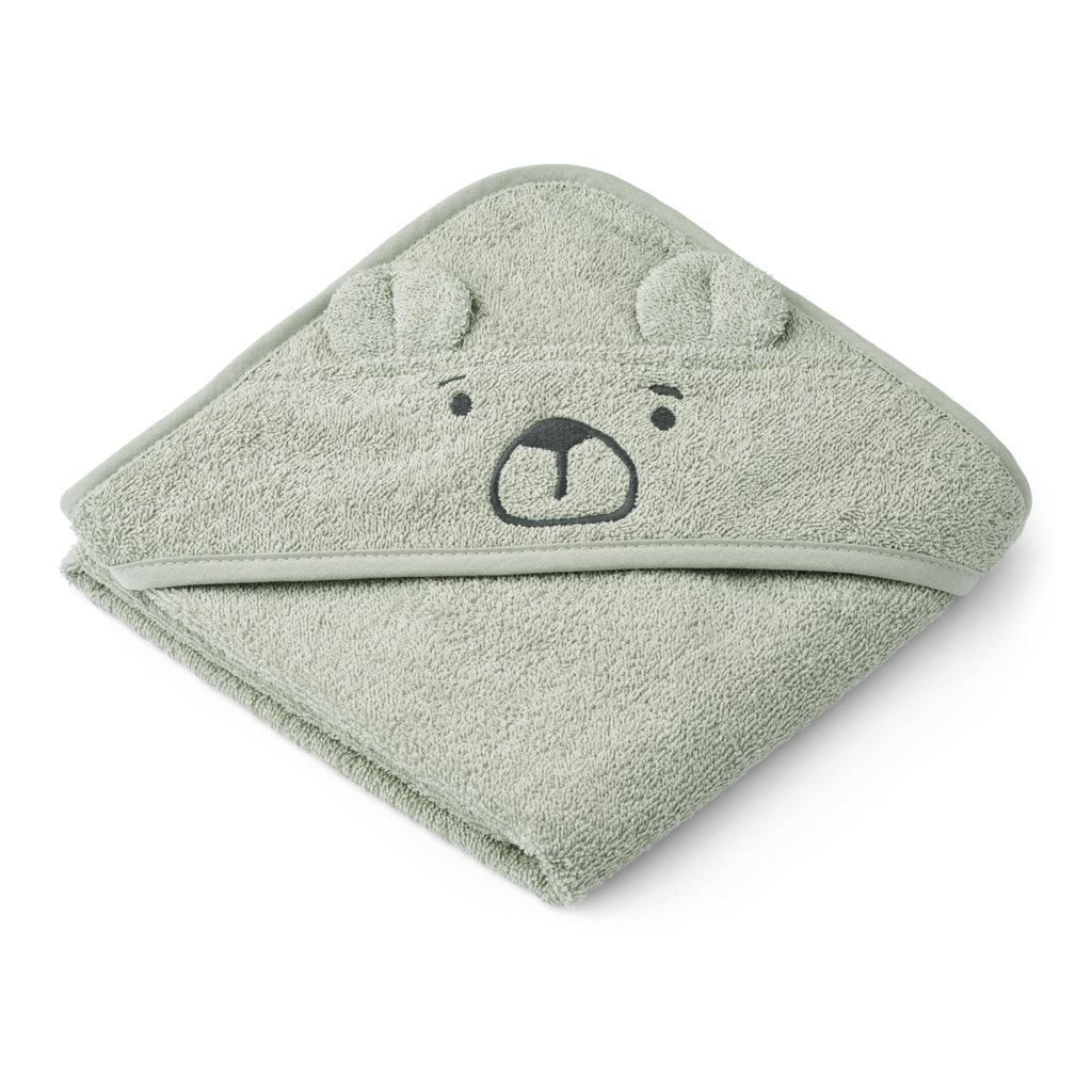 Liewood Albert Bear Bathcape | Dove blue