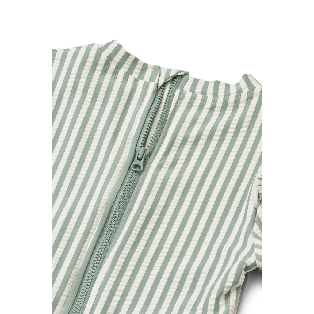 Liewood Sille Seersucker Swimsuit | Y/D stripe Peppermint /Creme de la creme