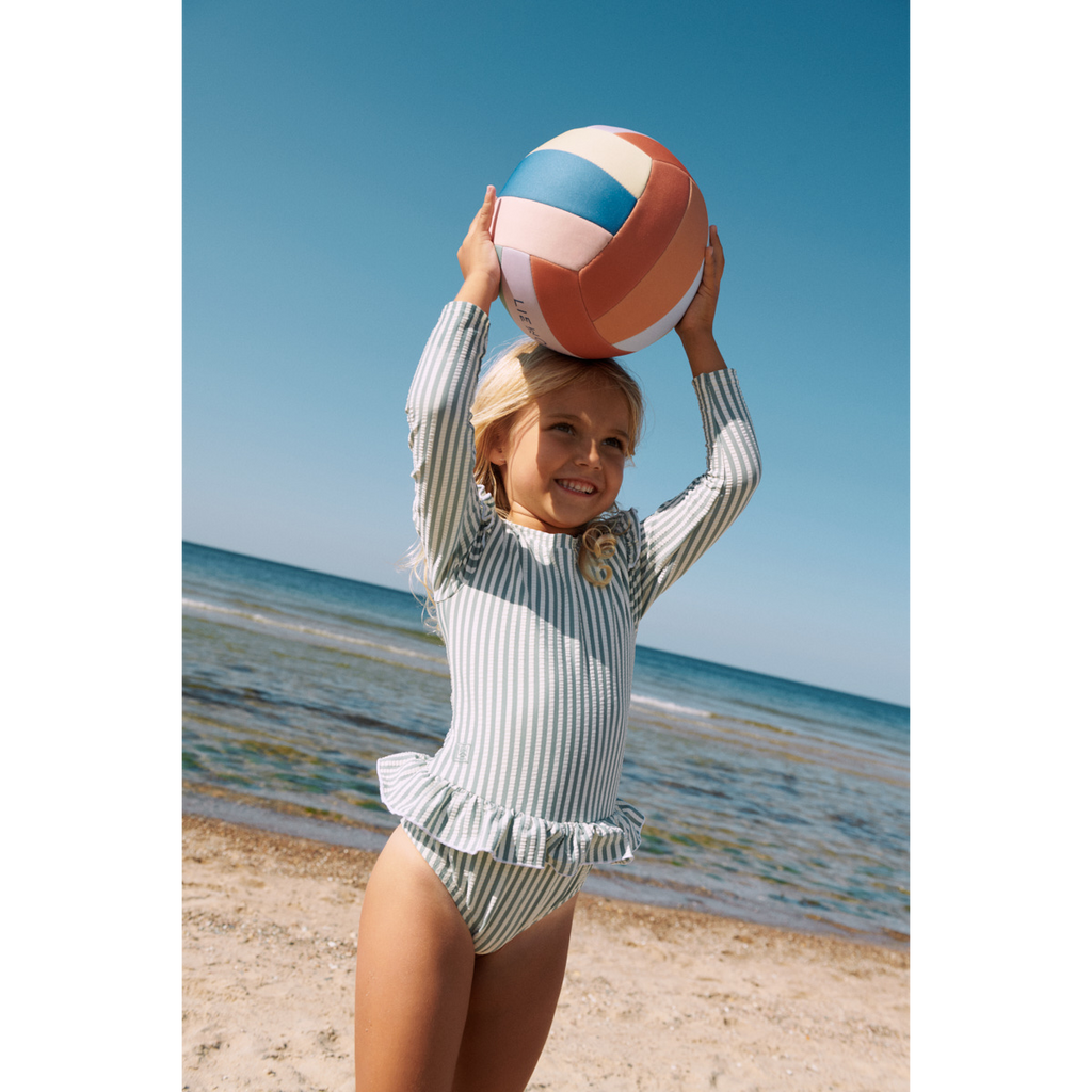 Liewood Sille Seersucker Swimsuit | Y/D stripe Peppermint /Creme de la creme