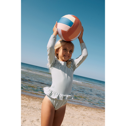 Liewood Sille Seersucker Swimsuit | Y/D stripe Peppermint /Creme de la creme