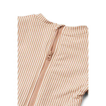 Liewood Sille Seersucker Swimsuit | Y/D stripe Pale tuscany /Creme de la creme