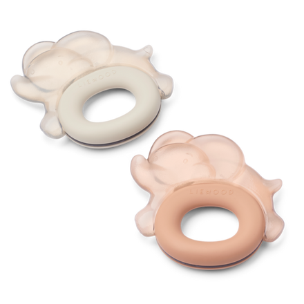 Liewood Rita Elephant Cooling Teething Toy 2-Pack | Pale Tuscany /Sandy