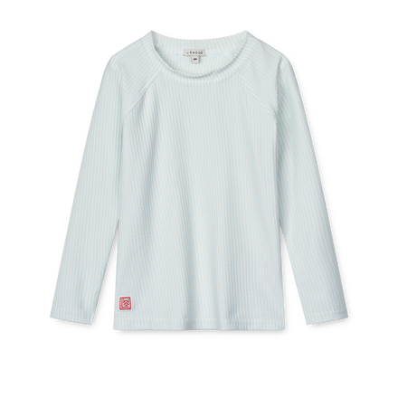 Liewood Noah Seersucker Long Sleeve Swim T-shirt | Y/D stripe Pure sky /Creme de la creme