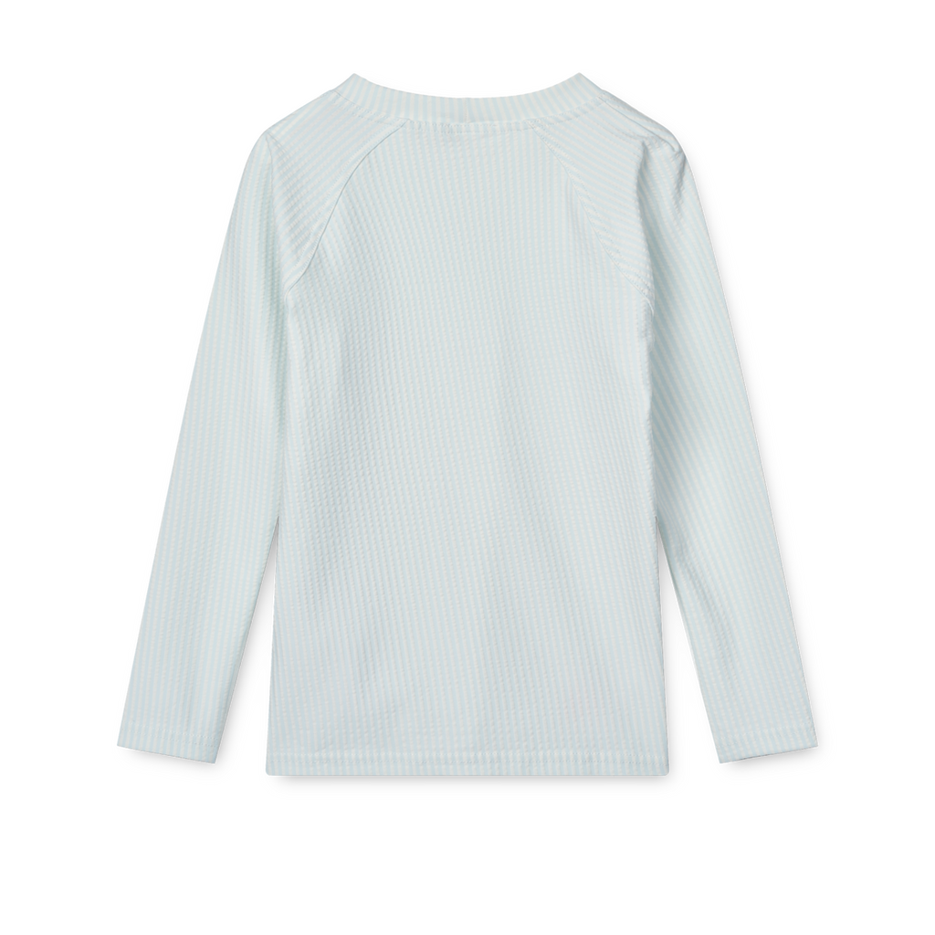 Liewood Noah Seersucker Long Sleeve Swim T-shirt | Y/D stripe Pure sky /Creme de la creme