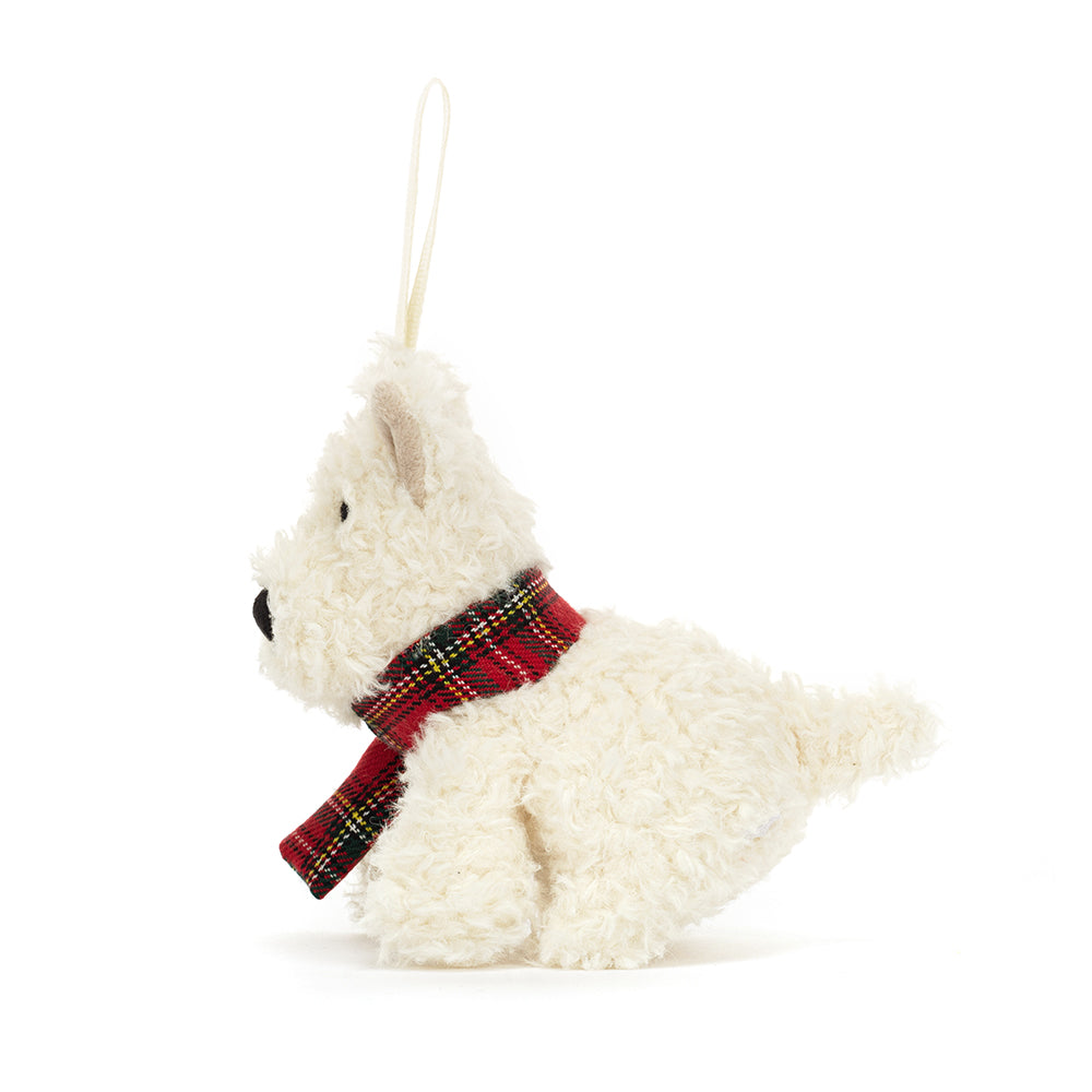 Jellycat Plush Toy Munro Scottie Dog Christmas Decoration