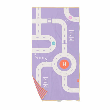 Quut Play Towel Beach Towel Extra Large | On The Road Pink 140x70 cm