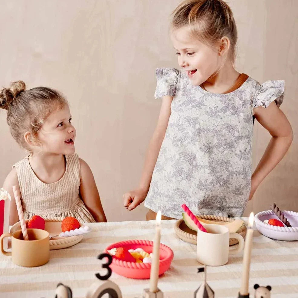 OYOY Silicone Cutlery set 3 | Lavender /Vanilla /Cherry Red