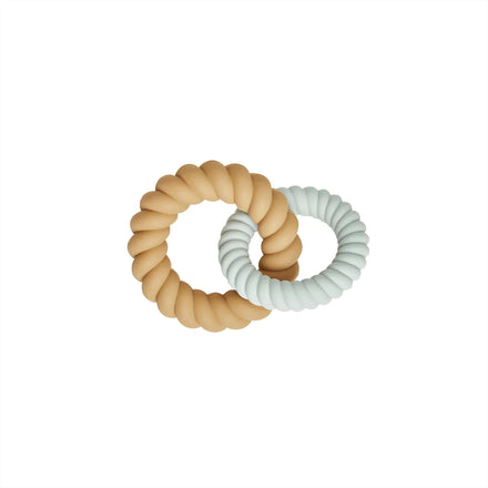 Oyoy Living Mellow Teether Toy | Pale mint /light rubber