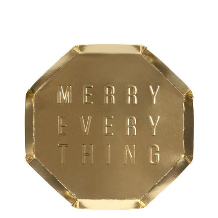 * Meri Meri set of 8 cardboard plates Merry Everything