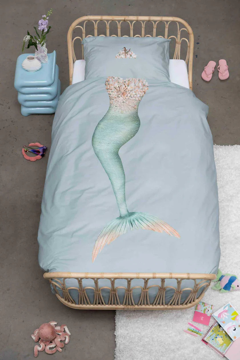 SNURK Duvet set 140x200/220cm | Mermaid Aqua