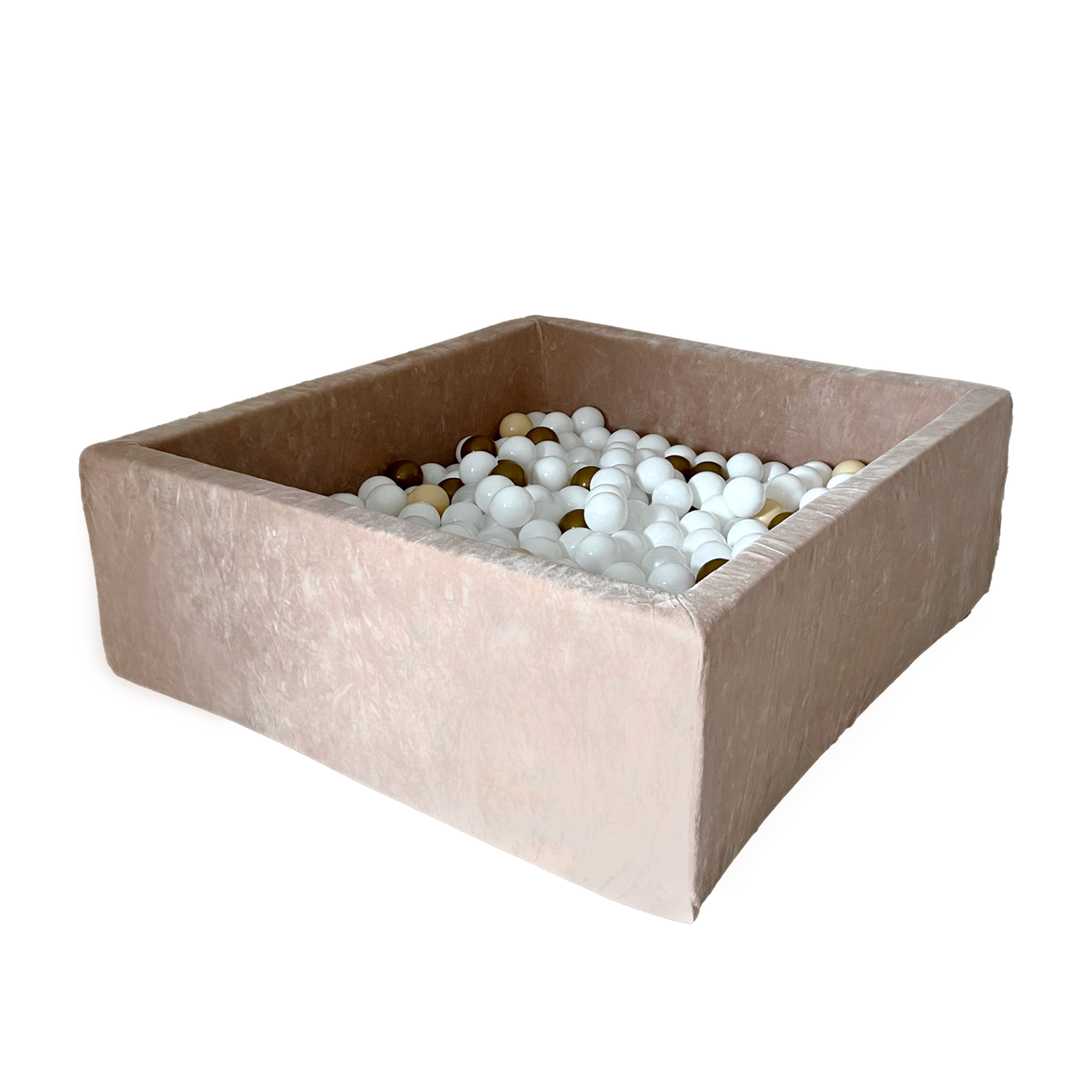 Moje Ball Pool Soft Velvet 106x106x40 | Dark Beige