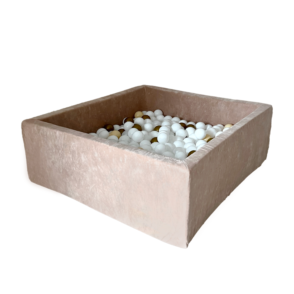 Moje Ball Pool Soft Velvet 106x106x40 | Dark Beige