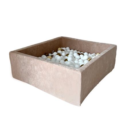 Moje Ball Pool Soft Velvet 106x106x40 | Dark Beige