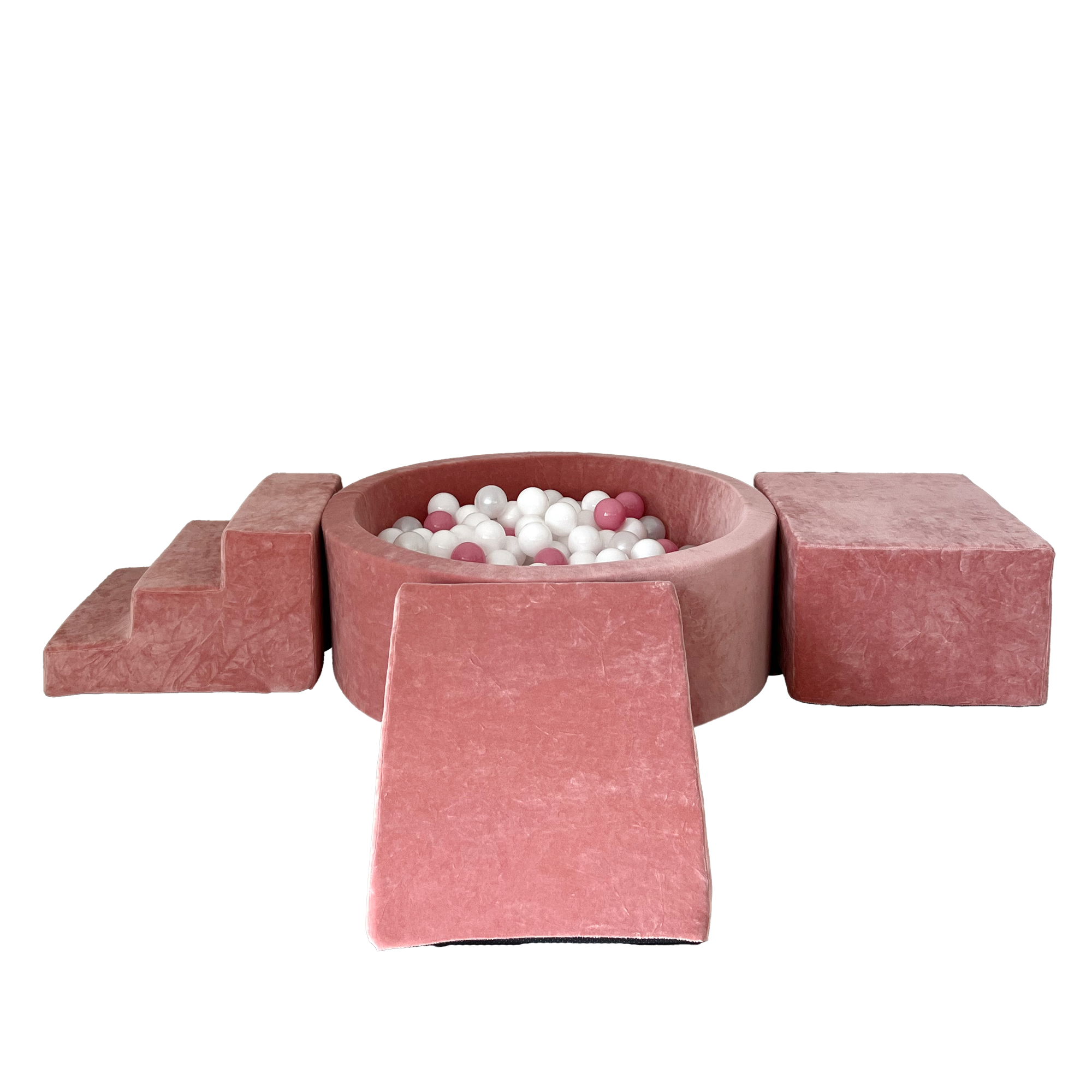 Moje Ball Pool Round & Playset Elements 3pcs Soft Velvet | Raspberry Pink