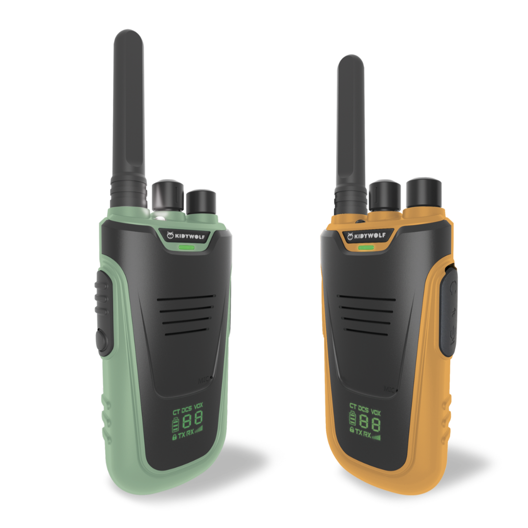 Kidywolf KidyTalk Walkie Talkie 2 pieces | Green - Orange