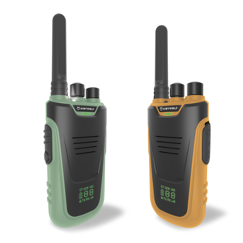 Kidywolf KidyTalk Walkie Talkie 2 pieces | Green - Orange