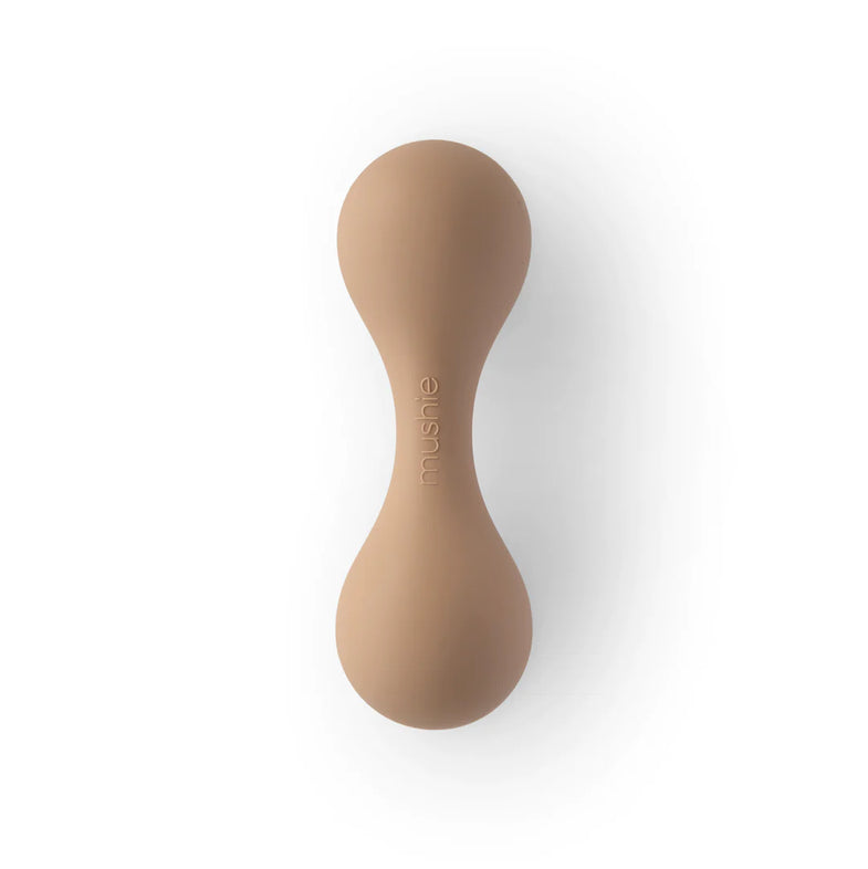 Mushie Silicone Baby Rattle Toy Rattle | Natural