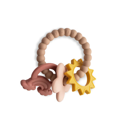 Mushie Teether Toy Silicone Nature Ring