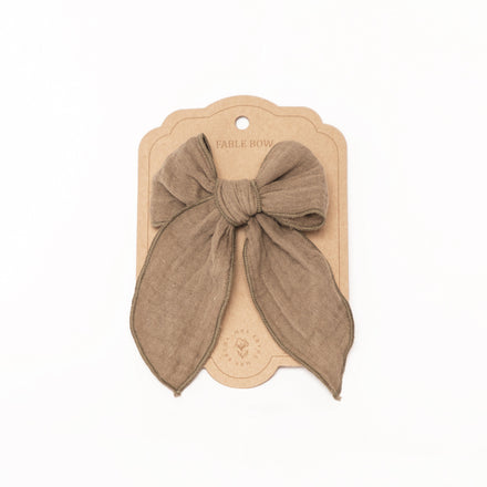 Mrs. Ertha Fable Bow Clip | Olive