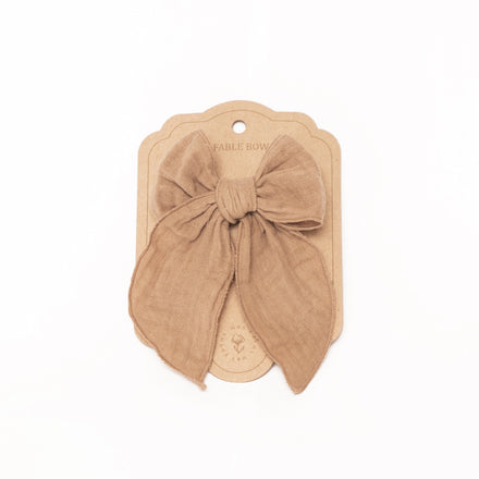 Mrs. Ertha Fable Bow Clip | Taupe