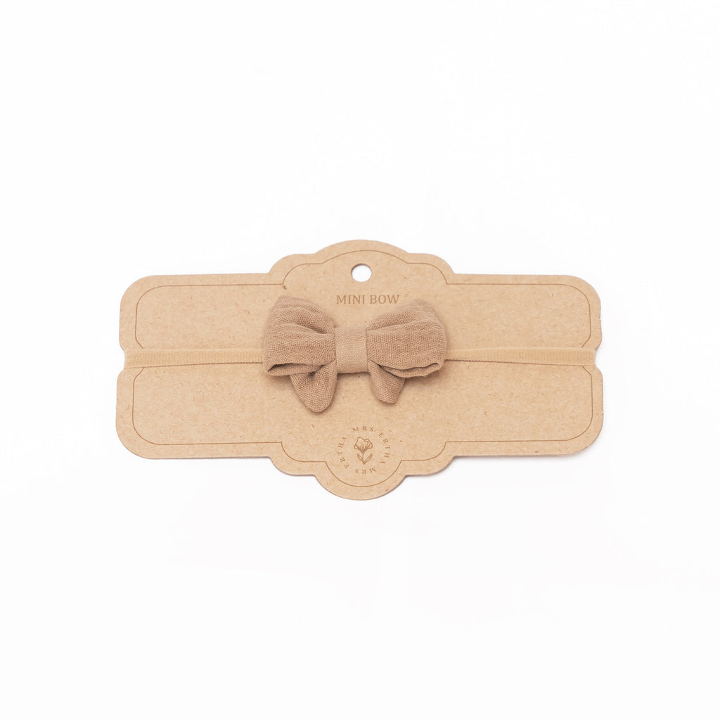 Mrs. Ertha Little Bow Hairband | Taupe