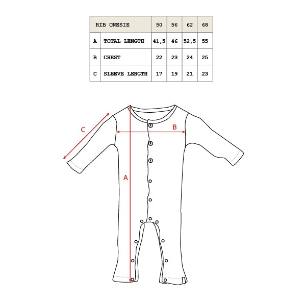 Nixnut Rib Onesie Size 62 | Biscuit