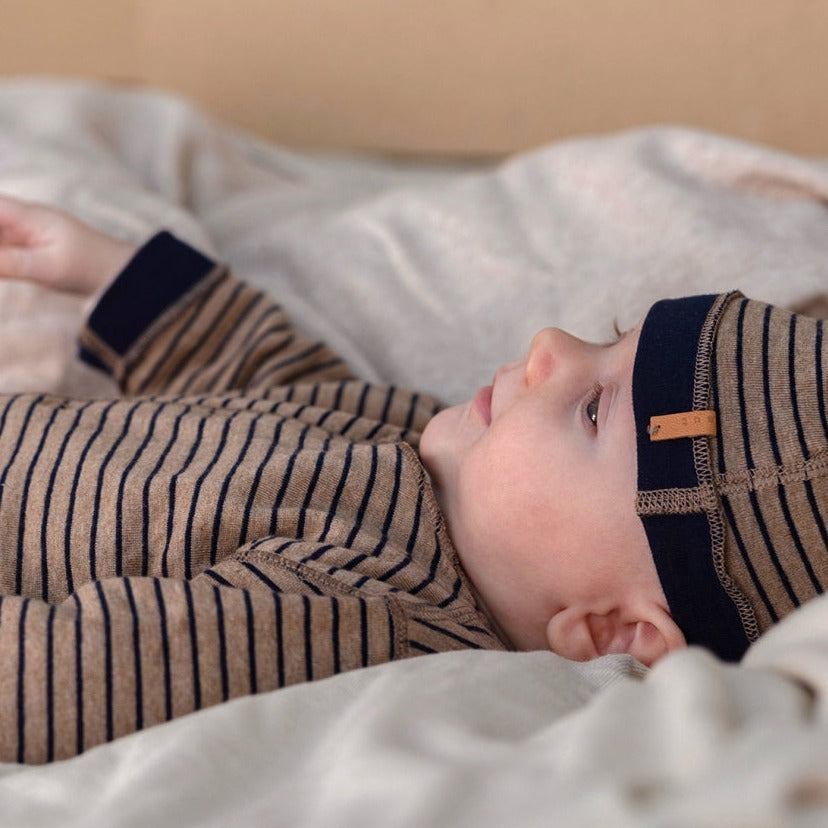 Nixnut Born Onesie | Night Stripe